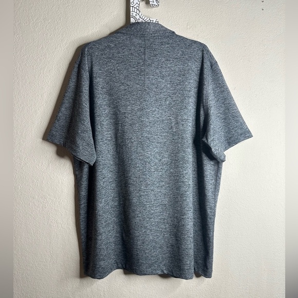 Lululemon Soft Jersey Short-Sleeve Polo Black Gray heather - Picture 3 of 4